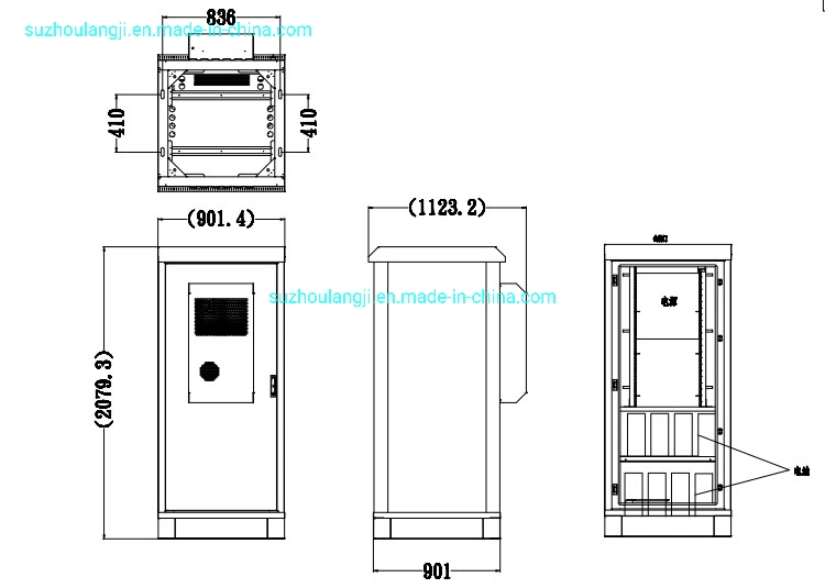 IP55 Outdoor Integrated Cabinet Telecom Enclosure with AC