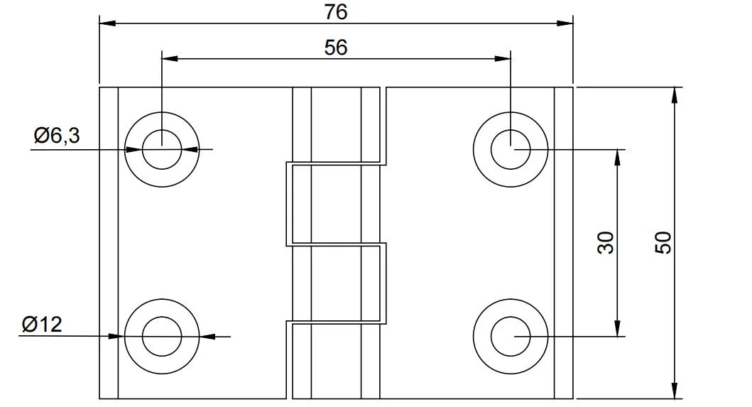 Heavy Duty Enclosure Stainless Steel Electrical Cabinet Door Hinges