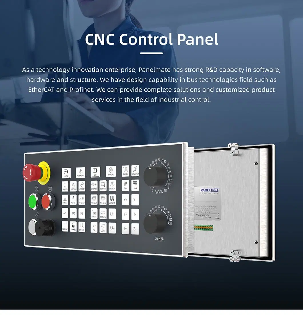 IP65 Waterproof Stainless Steel Rear Panel Mount Keyboards Industrial Keyboard Bus Control Panel CNC Control Panel