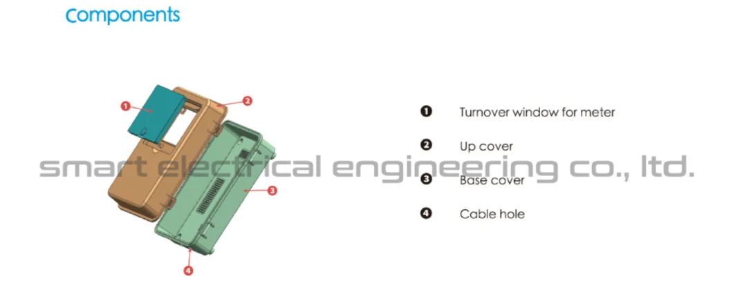 Electrical Equipment Supplies Single Phase Outdoor Waterproof Meter Enclosure IP54