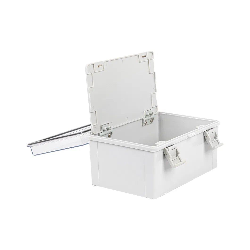 Outdoor Waterproof Distribution Box 400*300*160mm Clear Plastic Cover ABS/PC IP66 CE 15.7*11.8*6.3inch Enclosures for Electrical Equipment
