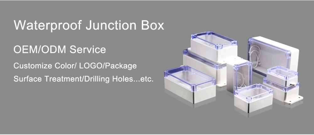 OEM Custom Outdoor IP65 ABS Electrical Plastic Waterproof Junction Box