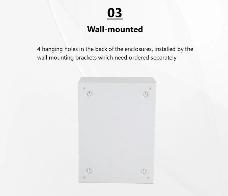 Custom Wall Mounted Outdoor Enclosures IP65 Waterproof Electrical Distribution Box