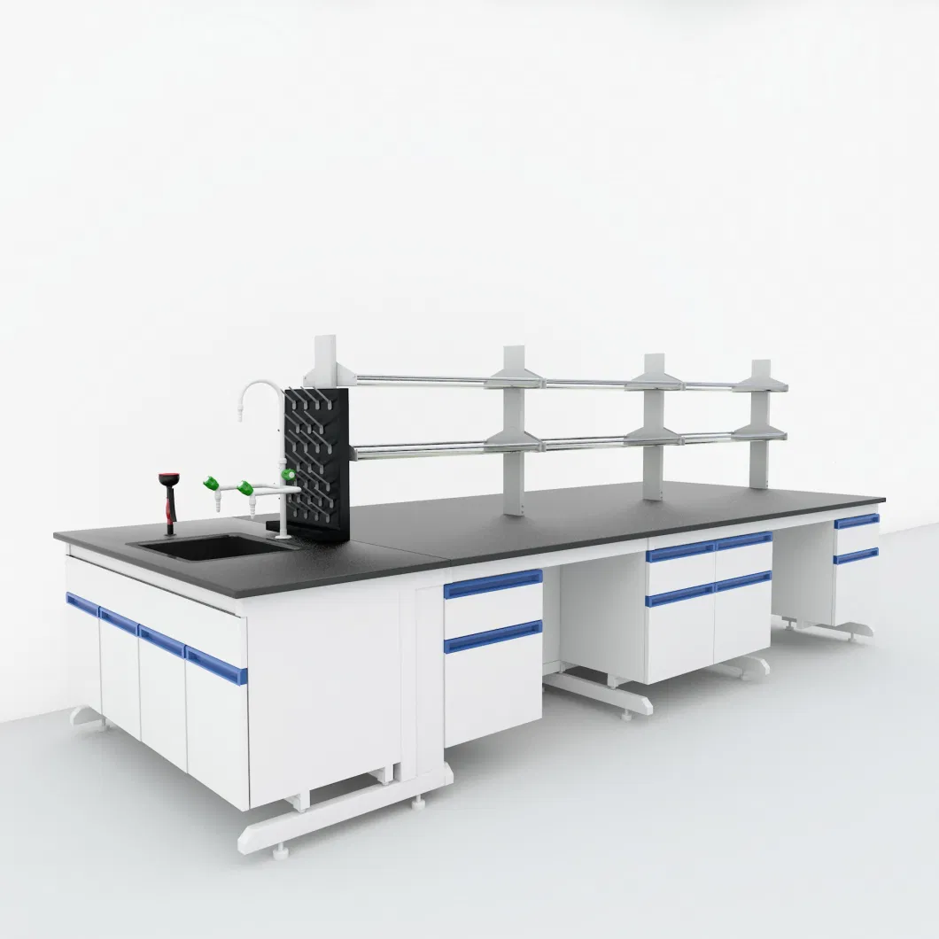 Chemical Resistance Epoxy Reisn Countertop Steel Casework Laboratory Cabinet for Lab