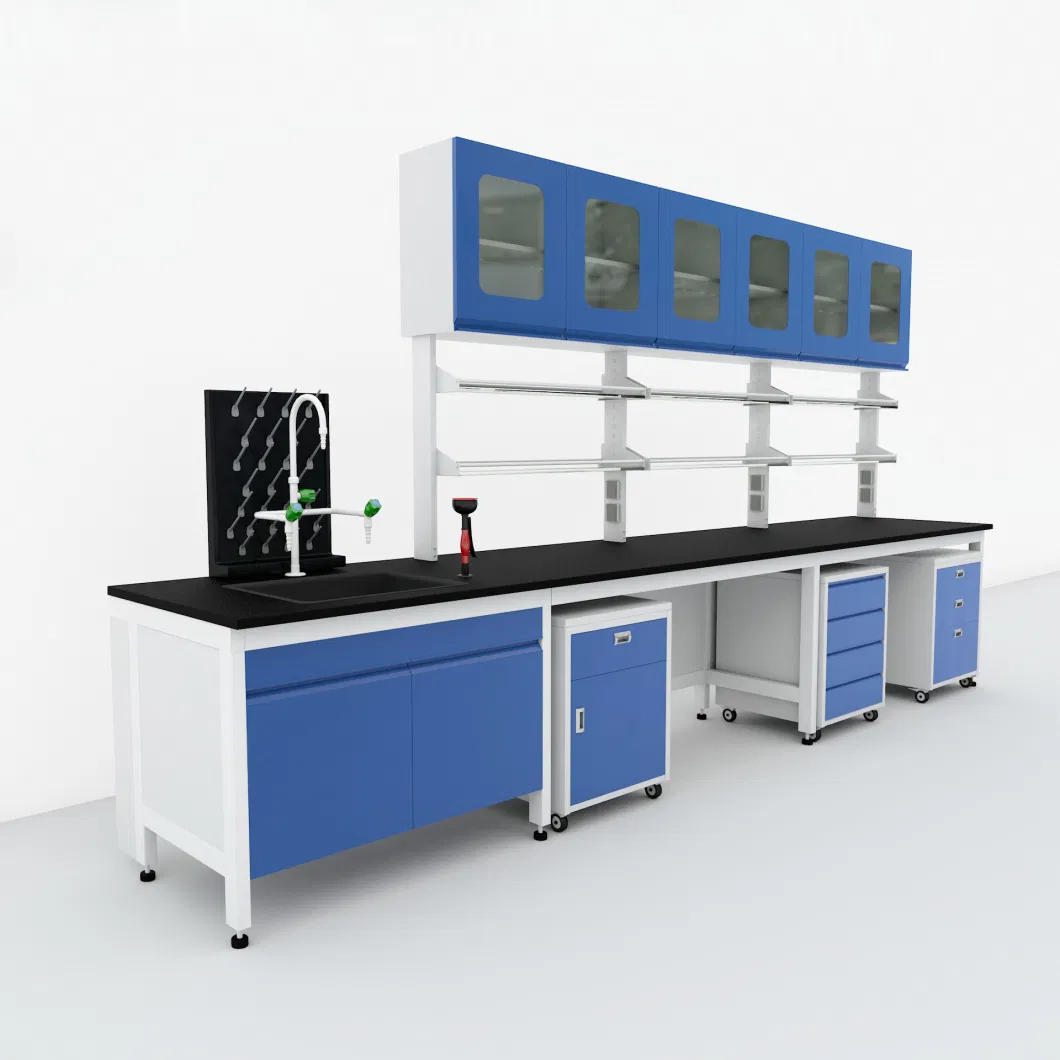 Hospital Lab Furniture Steel Mobile Cabinet with Sink Unit
