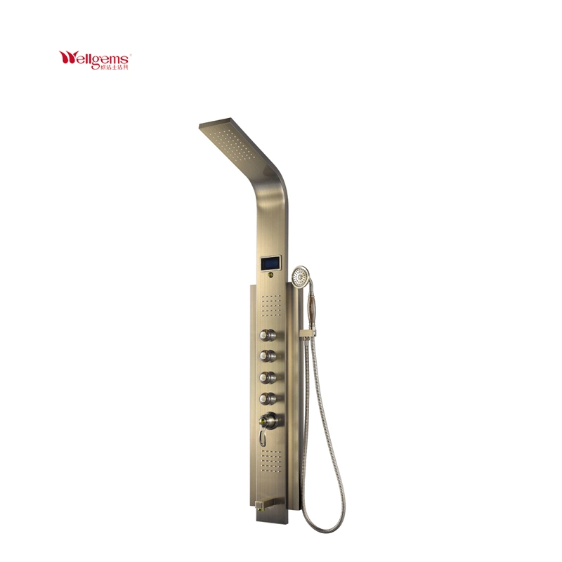 Gold Color Temperature Control Shower Panel