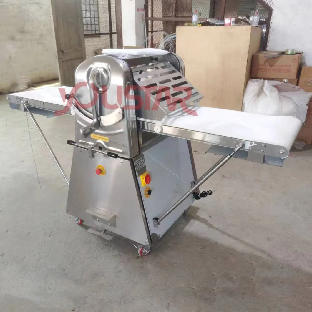 Glead Commercial Automatic Dough Sheeter Pastry Sheeter Stand Type Industrial Roller Width 520mm Digital Control Panel