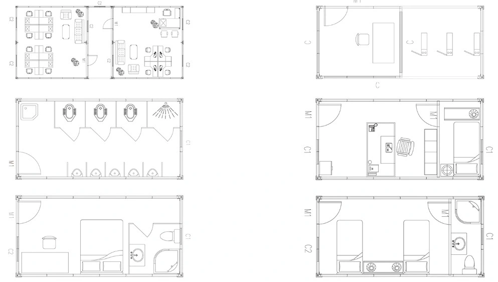 2024 Luxury Comfortable Flat Pack Modular House with EPS/Rock Wool Sandwich Panel and Steel Structure as Camp