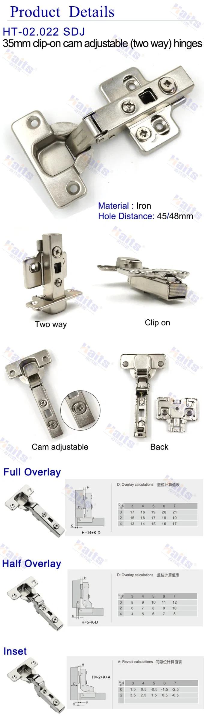 China Cabinet Hinge Touch Dimmer Switch Electrical Panel Door Hinge Full Overlay Hinge