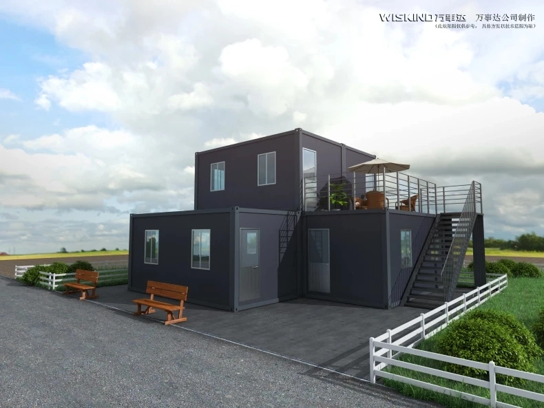 2024 Luxury Comfortable Flat Pack Modular House with EPS/Rock Wool Sandwich Panel and Steel Structure as Camp