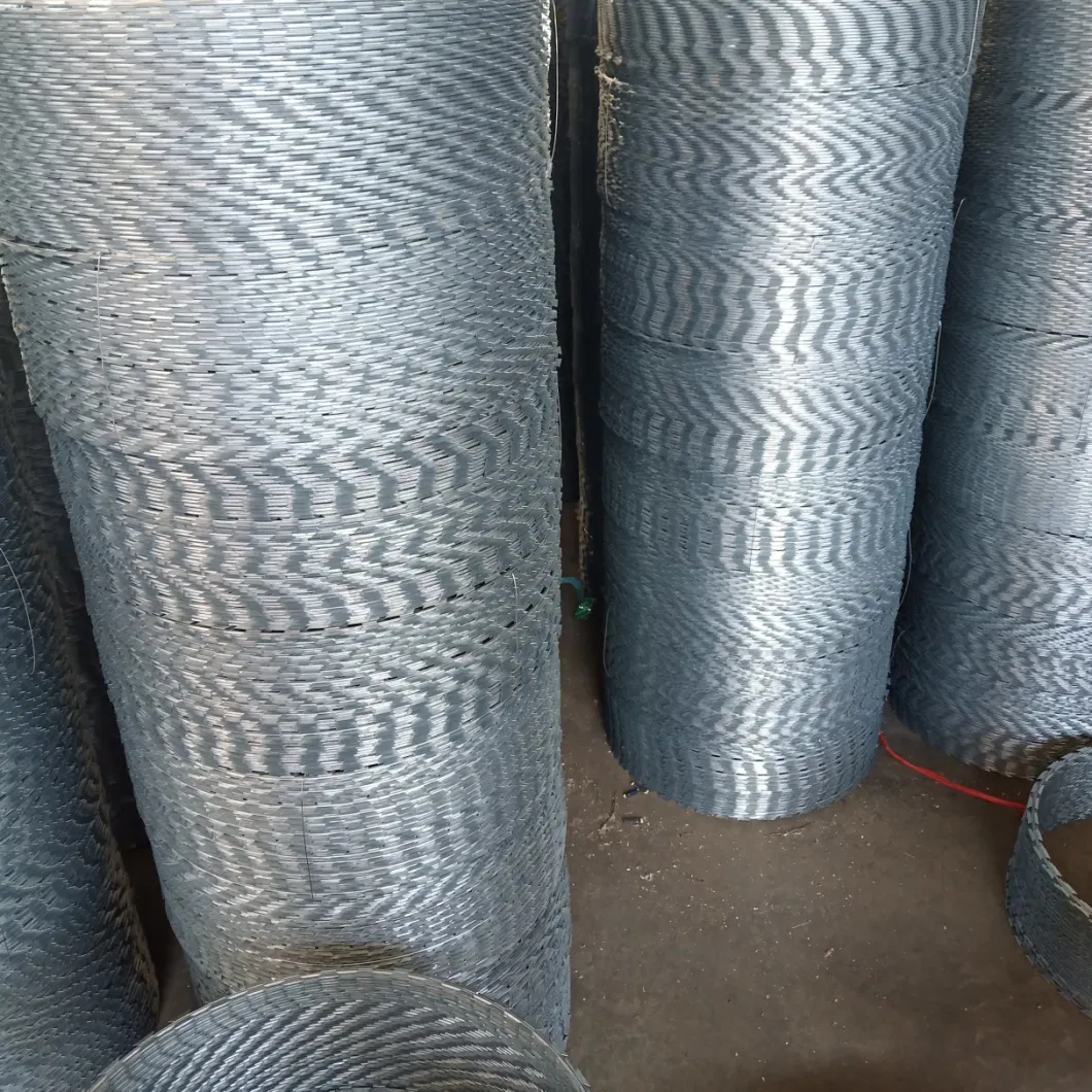 Hot-Dipped Galvanized Concertina Razor Barbed Wire 450mm Coil Bto-22