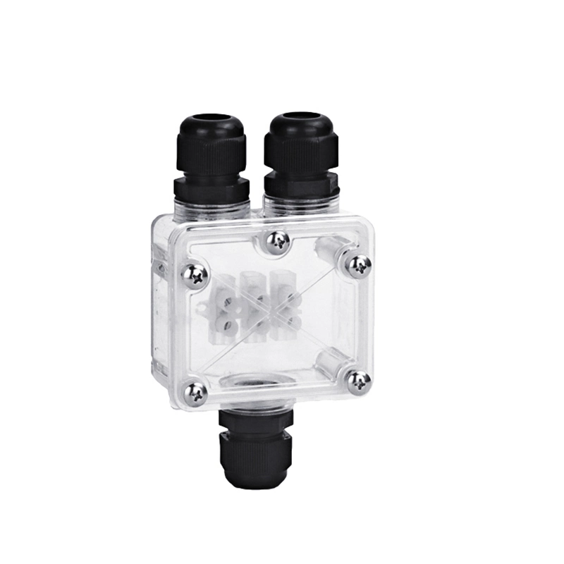 IP68 Transparent Waterproof One-to-Two 3t Outdoor PVC Port Electrical Junction Box