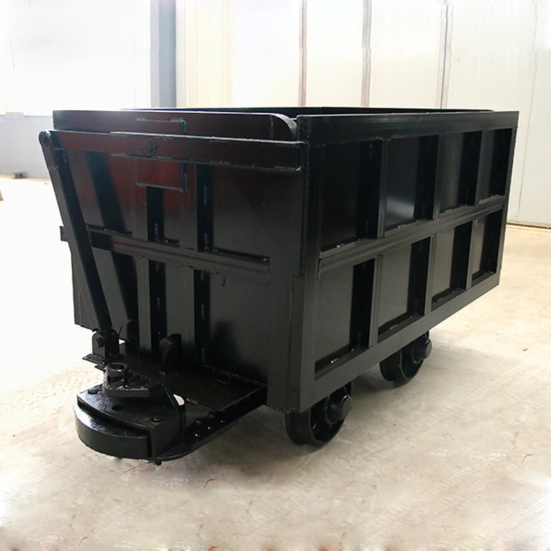 Tipping-Bucket Unloading Rail Mine Cars Coal Ore Mining Side Dumping Car for Sale