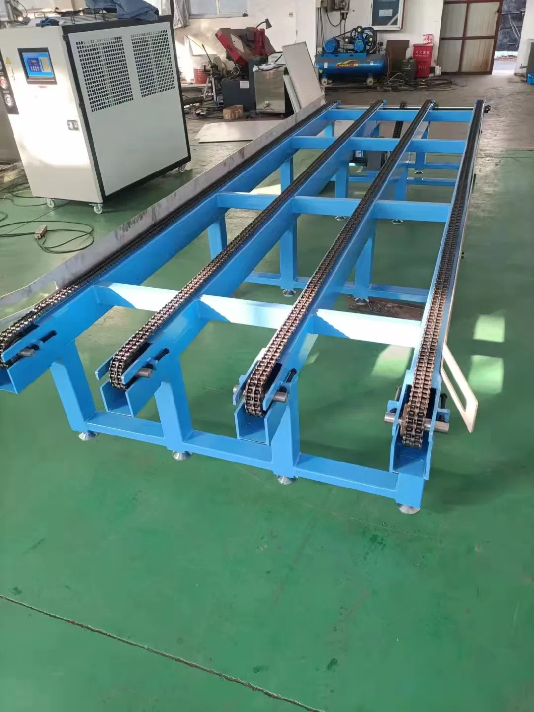 Motorized Heavy Duty Industrial Pallet Chain Conveyor Line