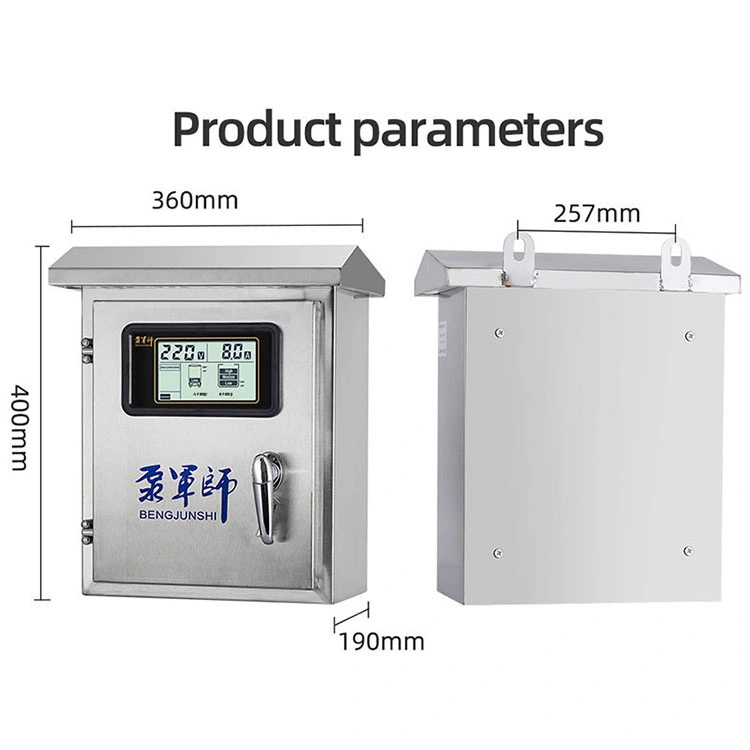 11kw/220V Stainless Sewage Water Pump Control Panel for Water Automation