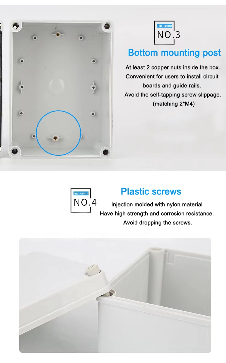 Wall Mounted Waterproof Electronic ABS Plastic Electrical Project Junction Enclosure Box