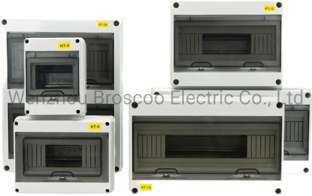 IP66 Wall Mount Electrical Plastic ABS Waterproof Distribution Box for Circuit Breaker Switch