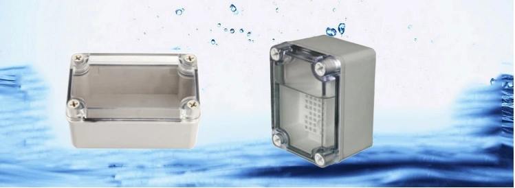 Outdoor IP66 Plastic Waterproof Electrical Cable Clear Cover Connection Junction Box