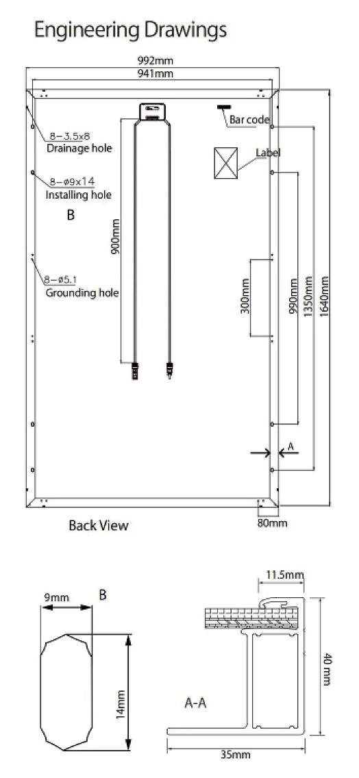 New Style Half Cell Solar Panel for Outside Roof and Street Light