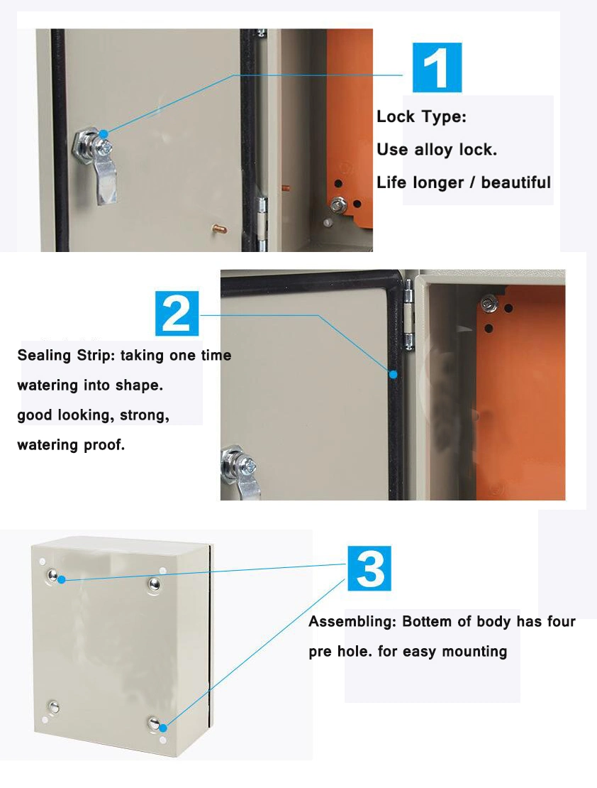Different Sizes Electric Meter Box Outdoor Power Control Box Wall Mount Metal Steel Electrical Box