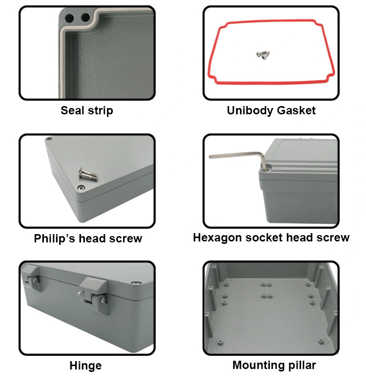 Electrical PVC Junction Boxes Waterproof Aluminum Enclosure