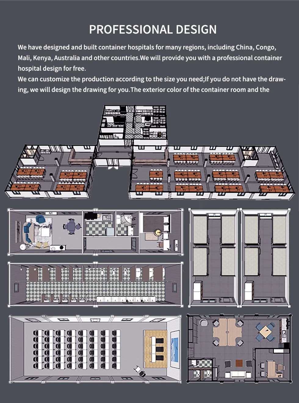 Prefabricated Living Unit 20FT Expandable Modular Shipping Container House for Construction Site