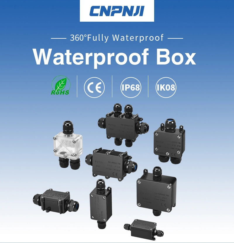 Outdoor Waterproof Junction Box Electrical Enclosure Instrument Case Housing Black