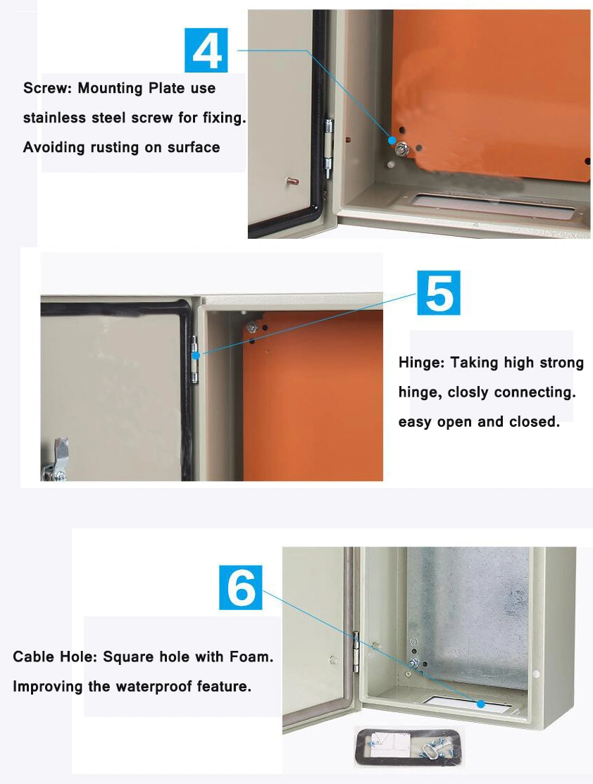 Different Sizes Electric Meter Box Outdoor Power Control Box Wall Mount Metal Steel Electrical Box
