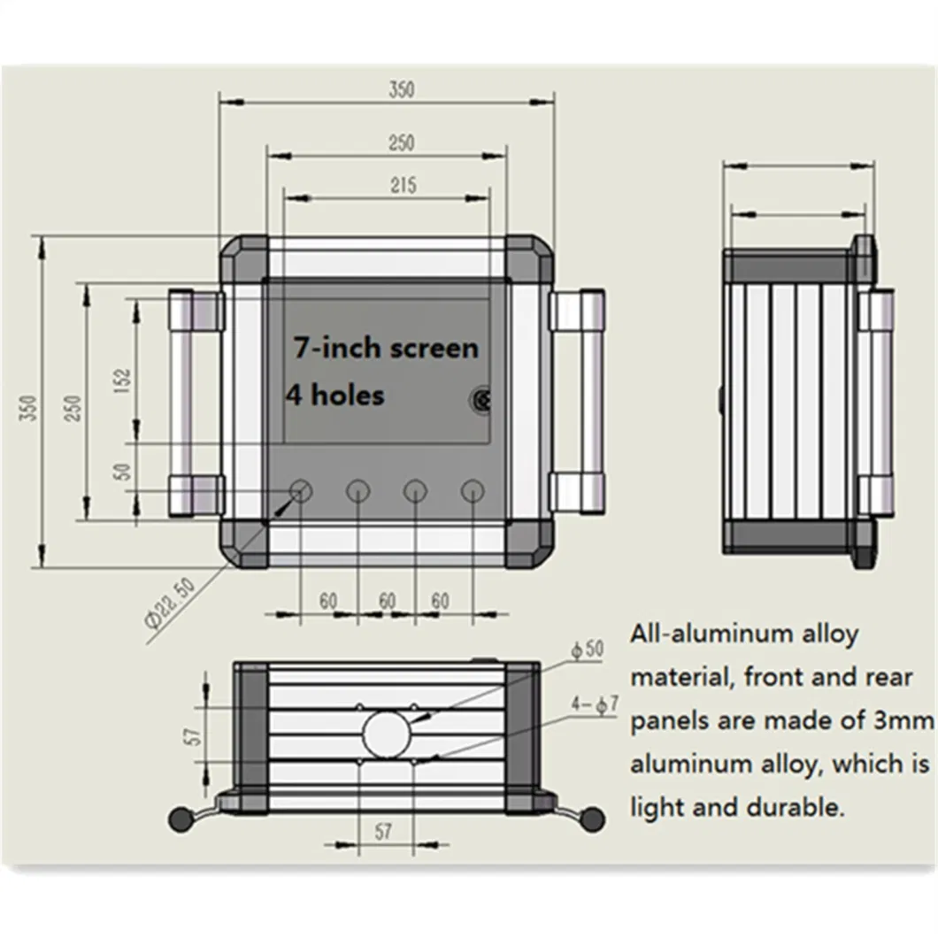 Custom-Made Aluminum Alloy CNC Center Aluminum Control Panel Box