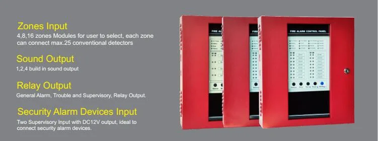 Home Automation Security Easy Use Conventional Fire Alarm Control Panel