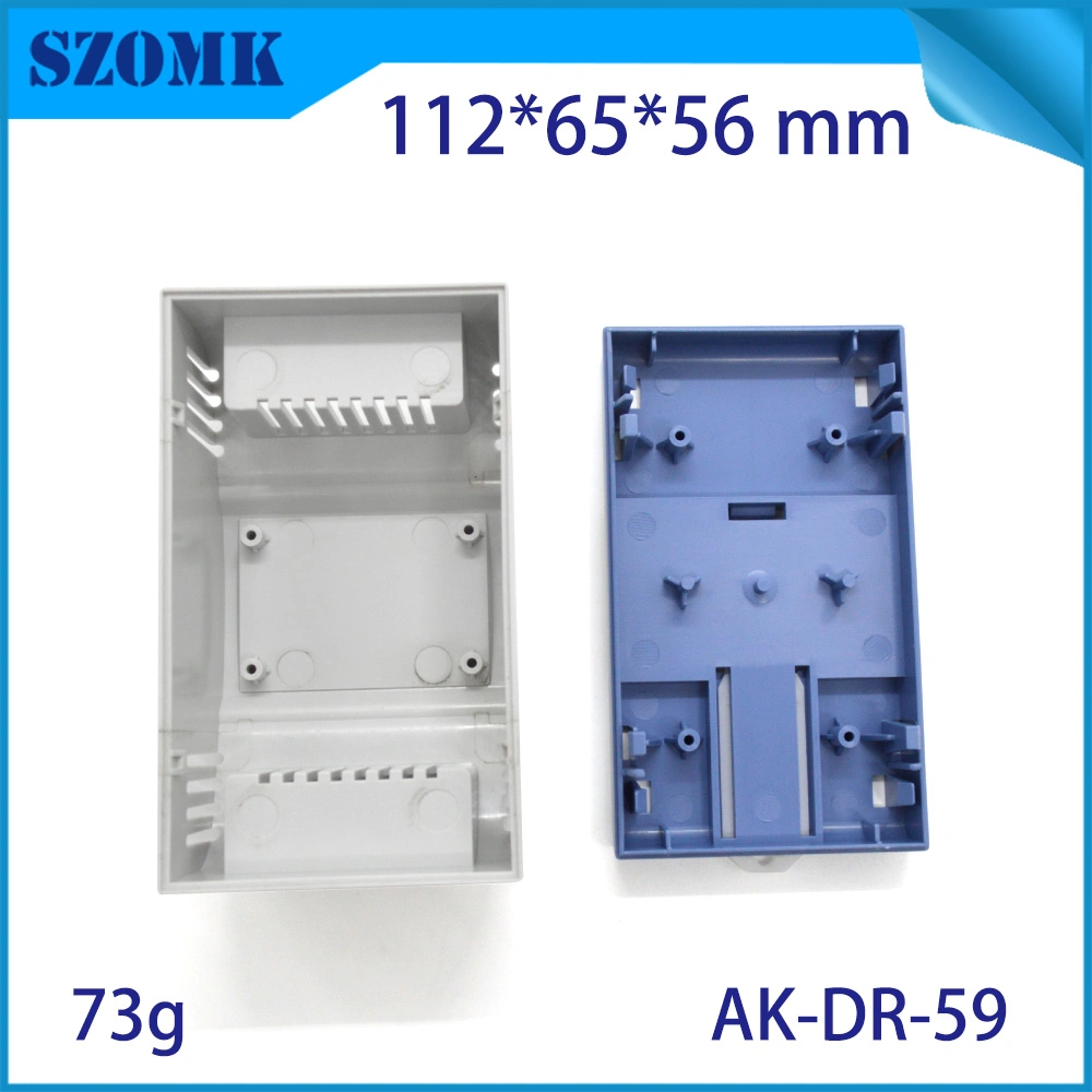 112*66*56mm Professional Custom PCB Plastic Modular DIN Rail Mount Enclosure