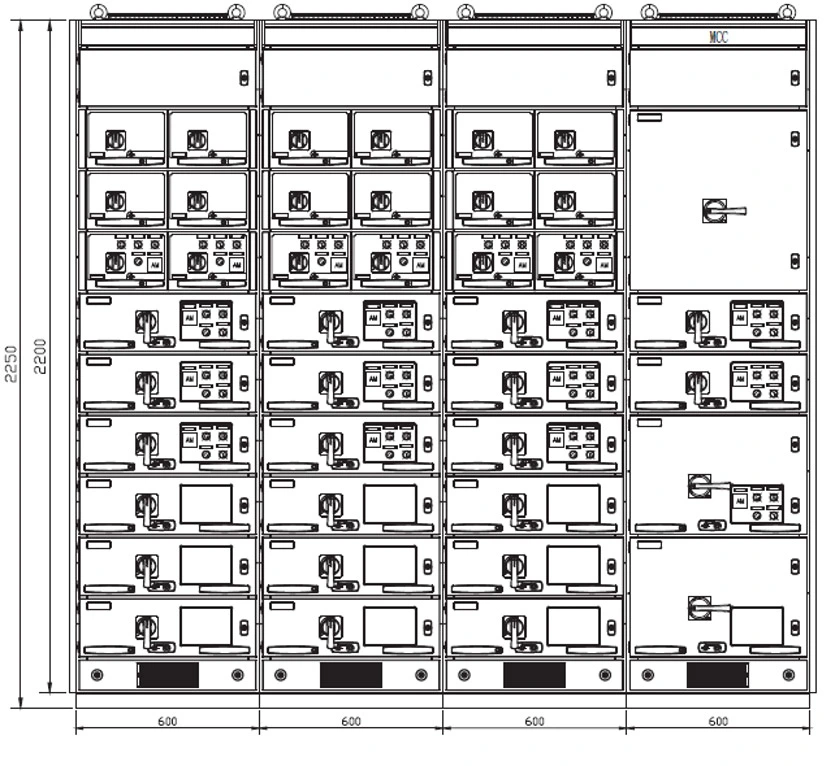 Gcs with Drawable Low Voltage Switchgear, Power Distribution Cabinet, Motor Control Center, 400A