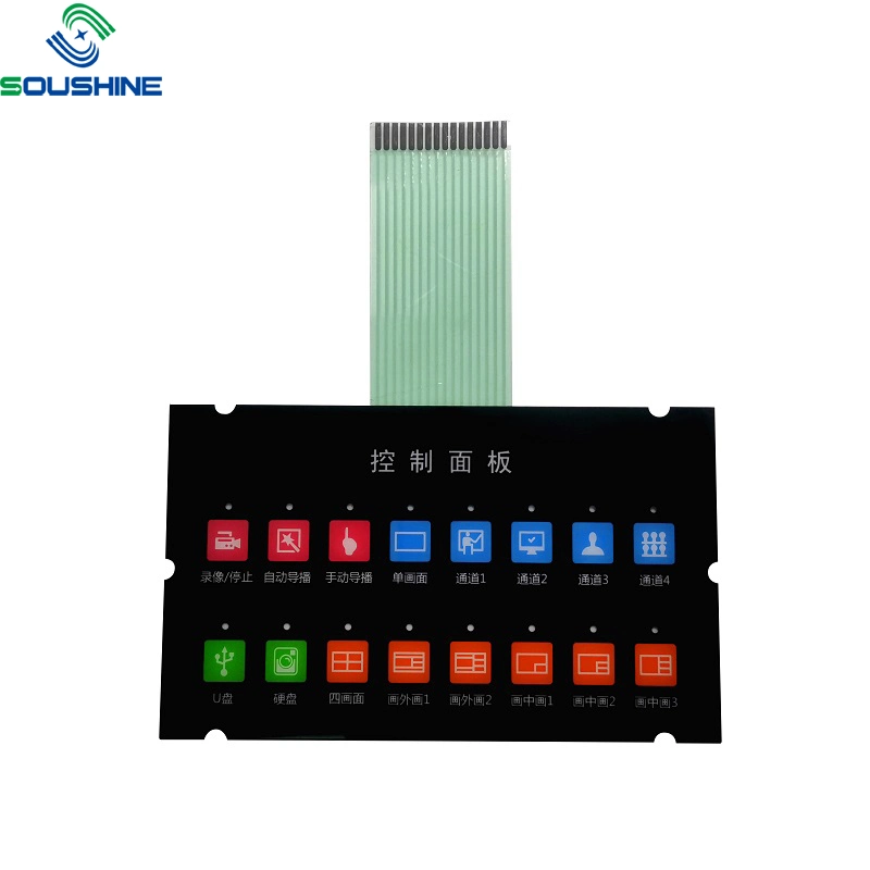 Silk Printing Keypad Control Front Panel Custom Membrane Switch