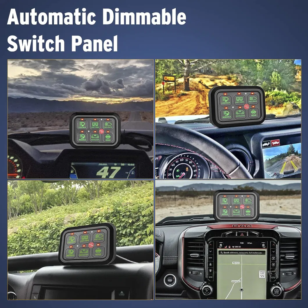 6 Gang Switch Panel, 12V Pod Electronic Fuse System Electronic Fuse System