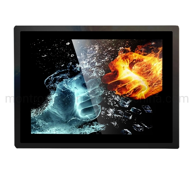 Heat-Resistant 19-Inch LCD Monitor Panel with Built-in Heat Sink Features Industrial Control Touch Screen Display