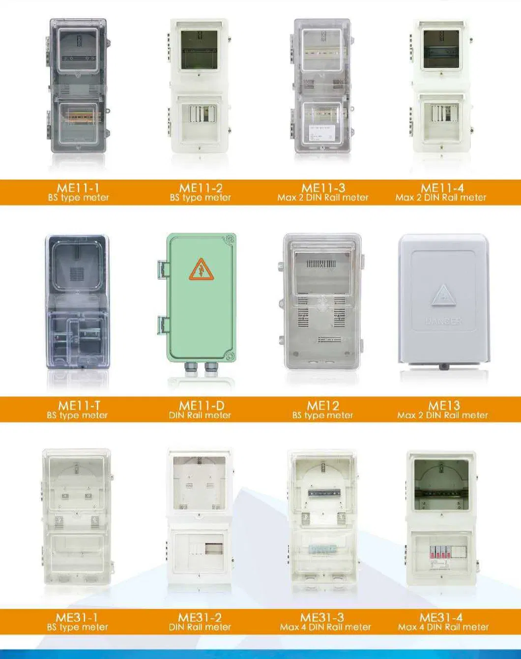 Electrical Equipment Supplies Single Phase Outdoor Waterproof Meter Enclosure IP54