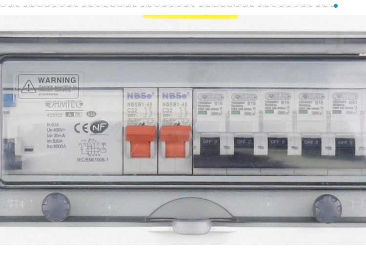 IP65 32A 3p Portable Distribution Board Box Wall Mounted Plastic Outdoor Electrical Distribution