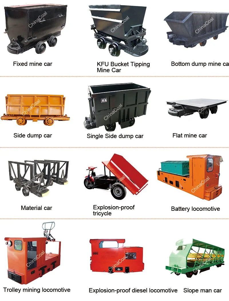 Mine Rail Electric Wagon Cars Side Dumping Ore Mining Minecart for Sale