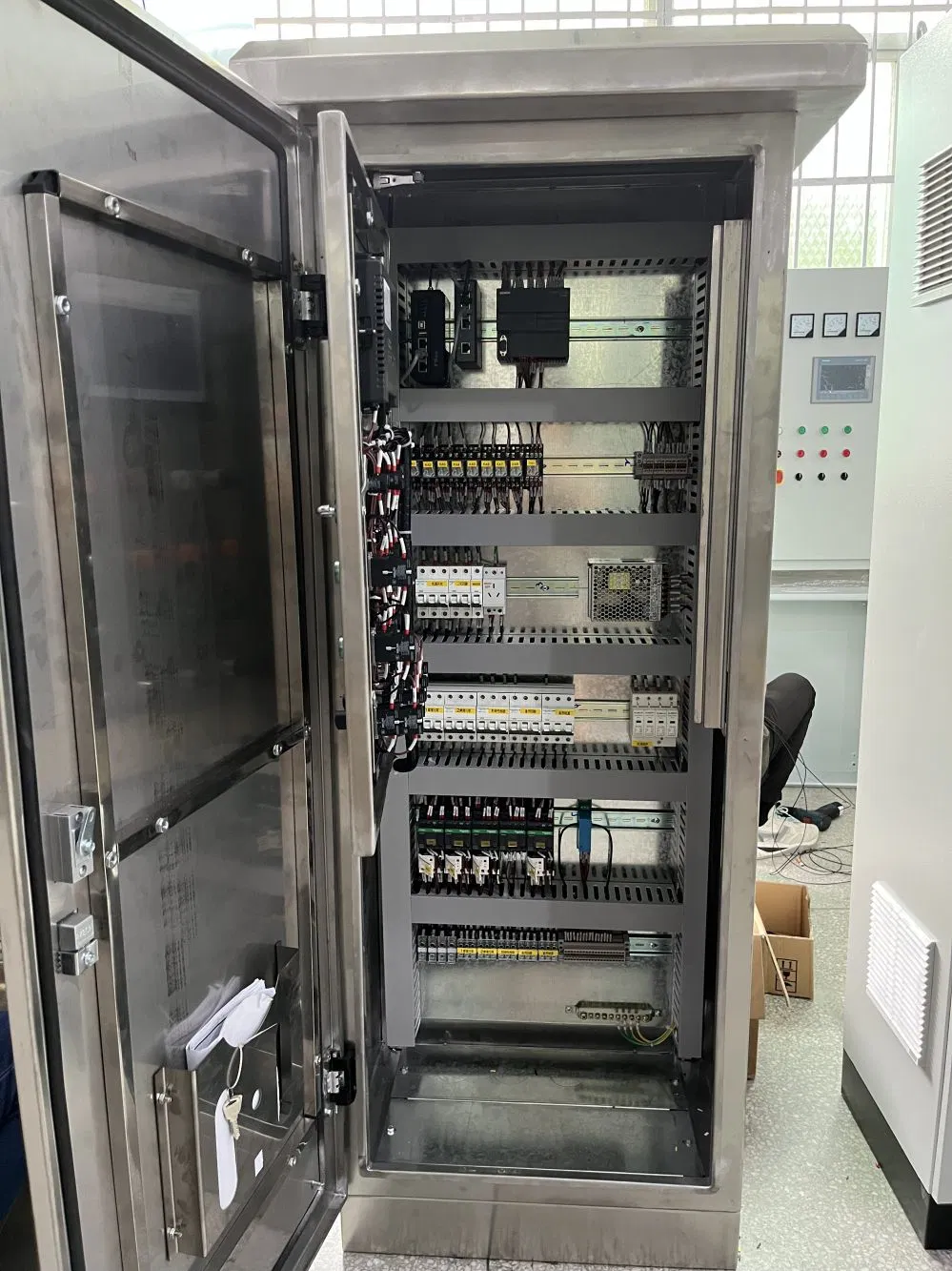 PLC Panel Control Logic Program Stainless Steel PLC Control Cabinet