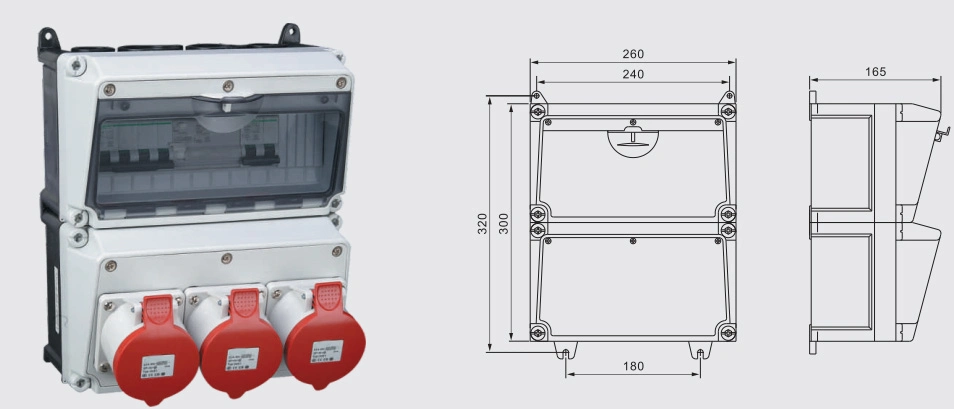 Hot Sell Portable Combination Socket Board Box Industrial Electrical Junction Boxes