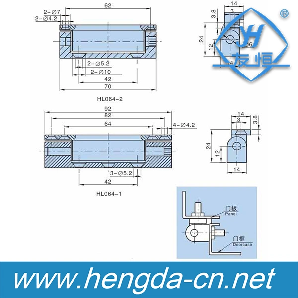 Industrial Electrical Switchgear Panel Cabinet Zinc Plated Hinge (YH9372)