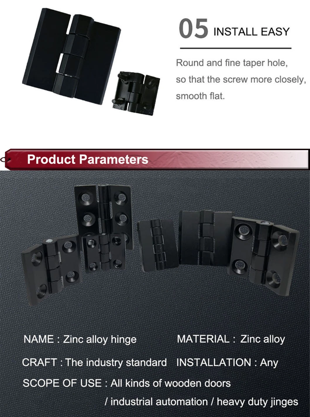 China Hot Sell Long Life Stainless Stee Hinges for Electrical Cabinet Door