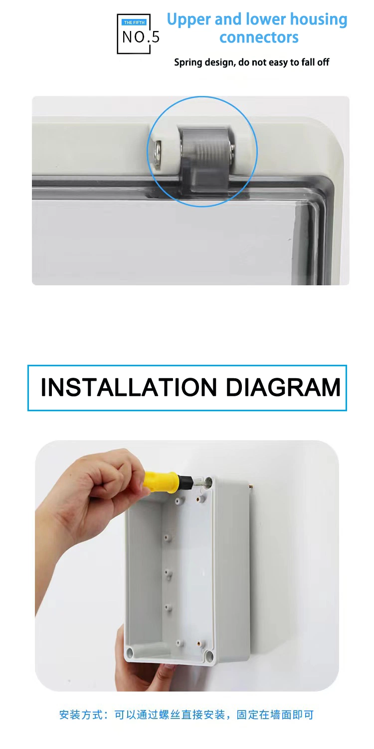 Manufacturer 8 Way Switch Enclosure Cover MCB Distribution Box Waterproof Window Cover Junction Box Electrical Plastic Enclosure