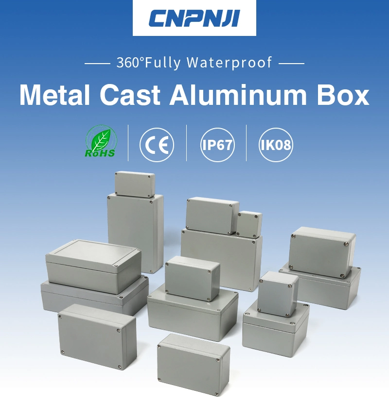 Cnpnji China RoHS Approved IP67 Waterproof Aluminum Extrusion Enclosure for PCB Electrical Panel Box New Arrived