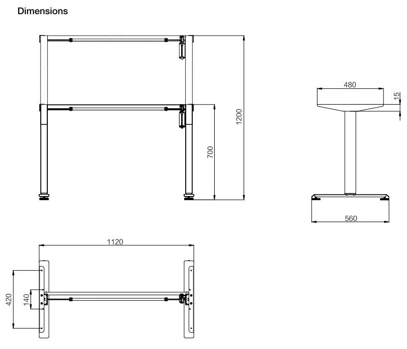 Good Price Modern Metal Jiecang Table Adjustable Standing Stand up Desks Jc35ts-R12r-Th