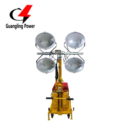  Onew Power Portable Diesel Driven 9m Hydraulic Lighting Tower 4*500W LED Kubota Engine 4lt2000h9K LED