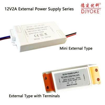 AC-DC 12V2a Externes Netzteil mit Konstantspannung und Kunststoffgehäuse 02