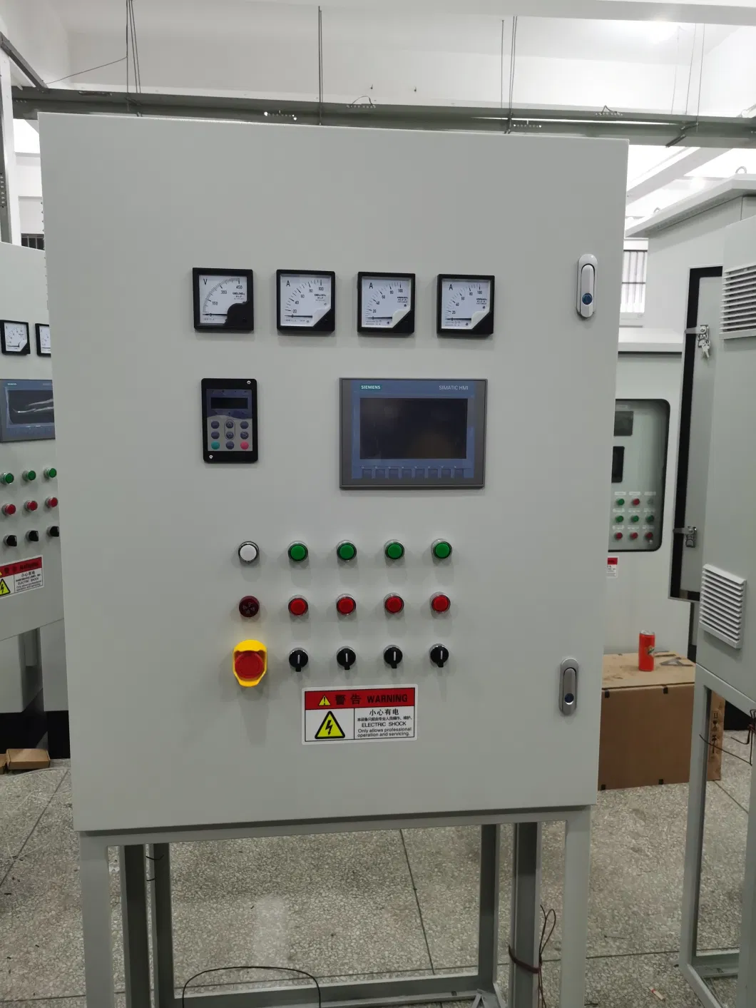 Variable Frequency Drive PLC Water Pump Control Cabinet Column Housing