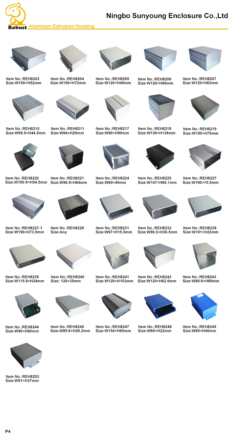 Anodized Aluminum Extrusion Housing / Industry Control Box