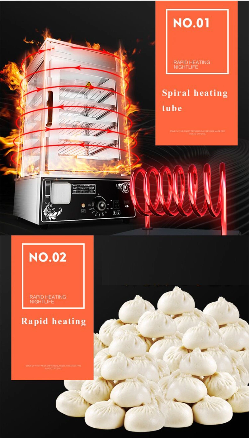 Electric Five Layer Heat Snack Food Bun Machine Steamer Heating Preservation Cabinet